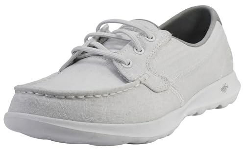 Skechers Go Walk Lite Isla Damen-Bootsschuh, Weiss/opulenter Garten, 36 EU von Skechers