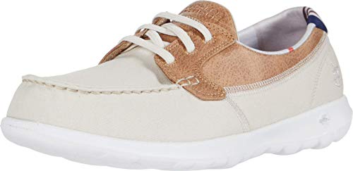 Skechers Damen Go Walk Lite Playa Vista Sportschuhe, Beige Natürliche Textilborte, 42 EU von Skechers
