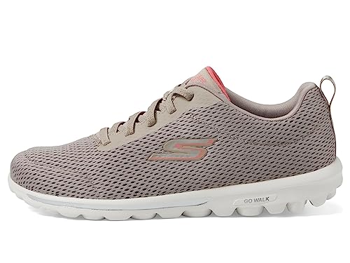 Skechers Damen Go Walk Travel-Fun Journey Sneaker, Taupe/Koralle, 36 EU von Skechers