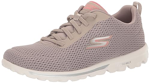 Skechers Damen Go Walk Travel-Fun Journey Sneaker, Taupe/Koralle, 37 EU von Skechers