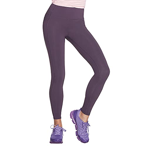 Skechers Damen Go Walk hoher Taille Leggings, Dunkles Violett, X-Groß von Skechers