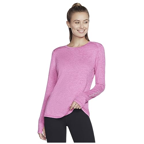 Skechers Damen Godri Swift Ls Crew T-Shirt, Rose, X-Large von Skechers