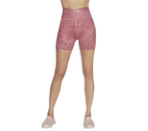 Skechers Damen Gosculpt Leopard Fahrradhose, 15,2 cm Shorts, Serenity Leopardenmuster, Medium von Skechers