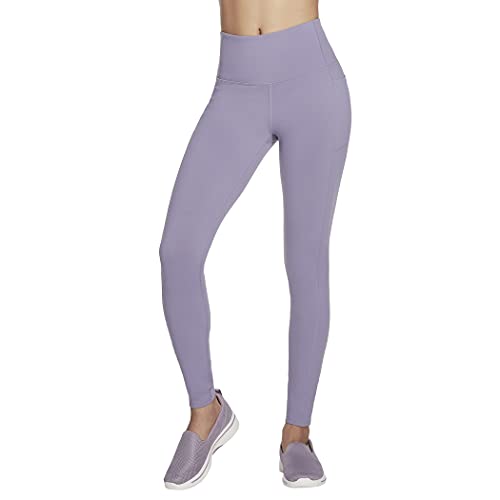 Skechers Damen Gowalk High Waisted Leggings, Grau/Violett, 3X-Groß von Skechers