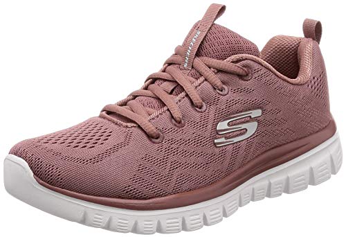 Skechers Damen Graceful Get Connected Sneakers, Mauve Mesh Trim, 38 EU von Skechers