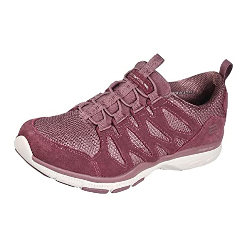 Skechers Damen Gratis Gratitude Sleek Era Sneaker, Plum Suede Mesh Trim, 38 EU von Skechers