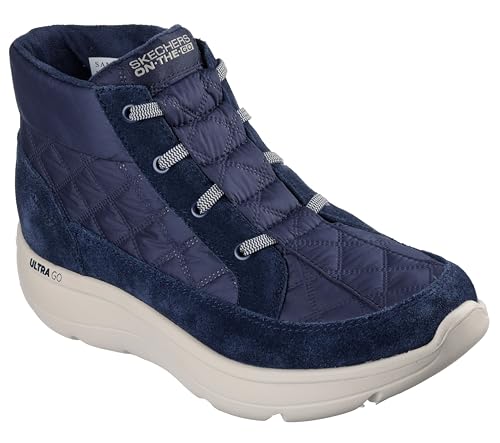 Skechers Damen Hands Free Slip-Ins On-The-Go Encore Gesteppte Nylon Chugga Stiefelette, Marineblau, 41 EU von Skechers