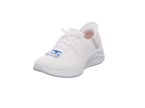 Skechers Damen Hands Free Slip-Ins Ultra Flex 3.0 - Brilliant Path Sneaker, Weiss/opulenter Garten, 10 weit von Skechers