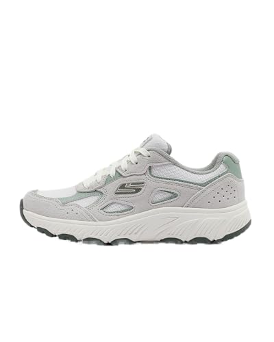 Skechers Damen Hillcrest 2.0 Sneaker, Off White Suede/Textile/Green Synthetic, 39 EU von Skechers