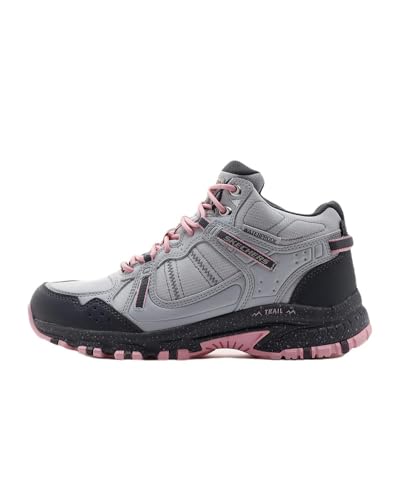Skechers Damen Hillcrest Bound Peak, Graues Synthetisches Textil rosa Rand, 36.5 EU von Skechers
