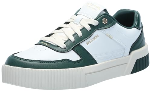 Skechers Damen Jade Best In Class Sneaker, White/Green Duraleather/Trim, 35 EU von Skechers