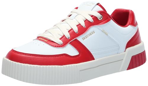 Skechers Damen Jade-Best in Class Sneaker, Weiß/Rot, 35 EU von Skechers