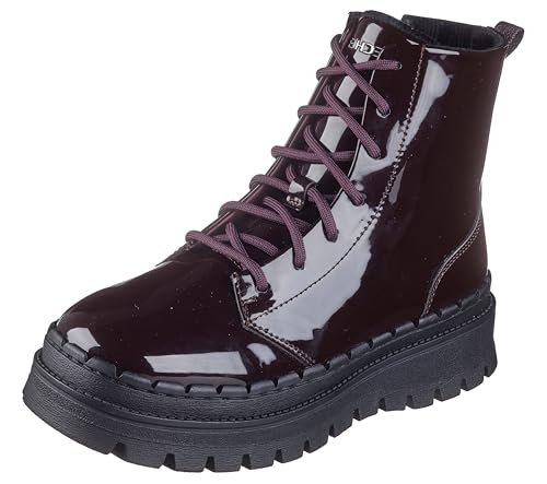 Skechers Damen Jammers-Cool Blocker Mode-Stiefel, Burgunder, 40 EU von Skechers