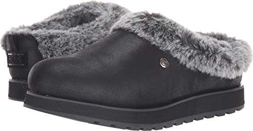 Skechers Damen Keepsakes-R E M Flache Hausschuhe, (Black Micro Leather/Faux Fur Line Blk), 37 EU von Skechers