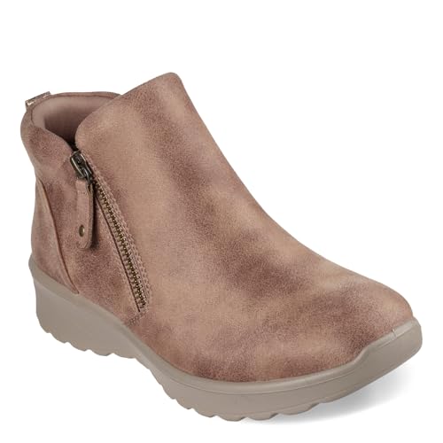 Skechers Damen Lovely Vibe Fall In Bloom Stiefelette, Mushroom Microleather, 37.5 EU von Skechers