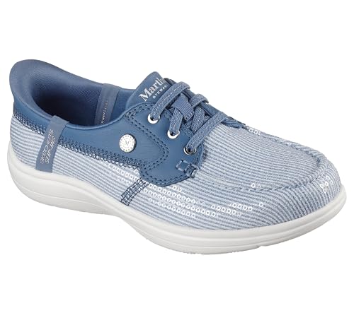 Skechers Damen Martha Stewart On-The-go Flex Radiant Hands Free Slip-ins Sequin Boat Shoe Bootsschuh, Marineblau, 41 EU von Skechers