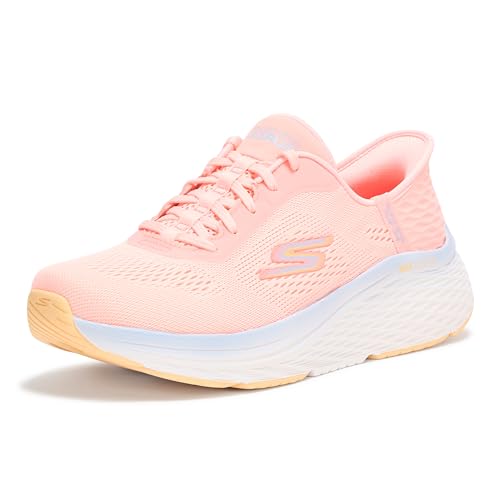 Skechers Damen Max Cushioning Elite 2.0 Solace Hands Free Slip-ins Sneaker, Pink/Blau, 37.5 EU von Skechers