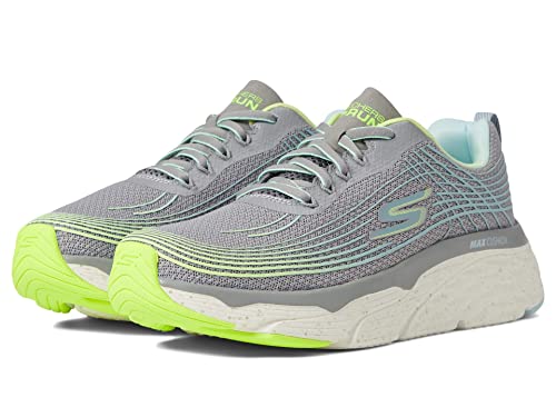 Skechers Damen Running, Sports Shoes, Grauer Stoff, Limettengrün, 37 EU von Skechers