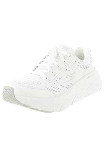 Skechers Damen Max Cushioning Elite Step Up Sneakers, White Leather Silver Trim, 38 EU von Skechers