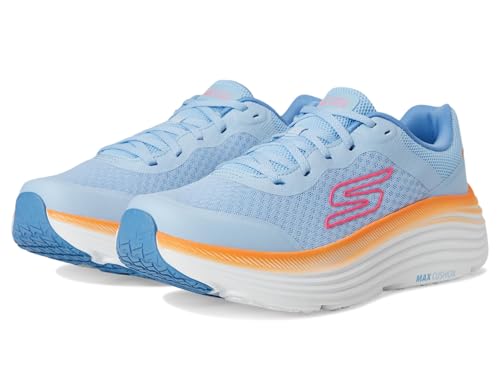 Skechers Damen Max Cushioning Endeavour Canova Sneaker, Blue Synthetic/Orange Trim, 37.5 EU von Skechers