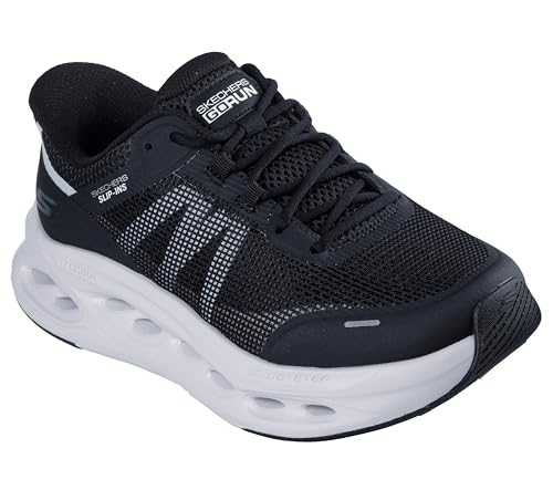 Skechers Damen Max Cushioning Glide-Step Aberdeen Sneaker, Black Synthetic/White Trim, 36 EU von Skechers