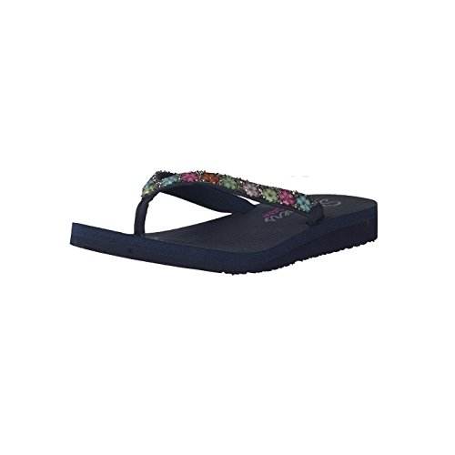 Skechers Damen Meditation - Daisy Delight Zehentrenner, Blau (Navy), 40 EU von Skechers