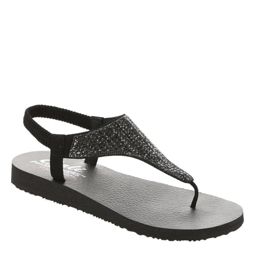 Skechers Damen Meditation Glamorous Muse Sandale, Black, 38 EU von Skechers