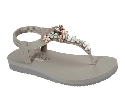 Skechers Damen Meditation-Glass Daisy Flipflop, Taupe Multi, 38 EU von Skechers