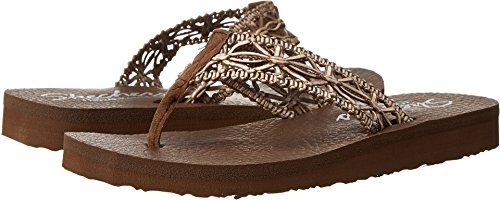 Skechers Damen Meditation-Ocean Breeze Flipflop, braun, 38 EU von Skechers