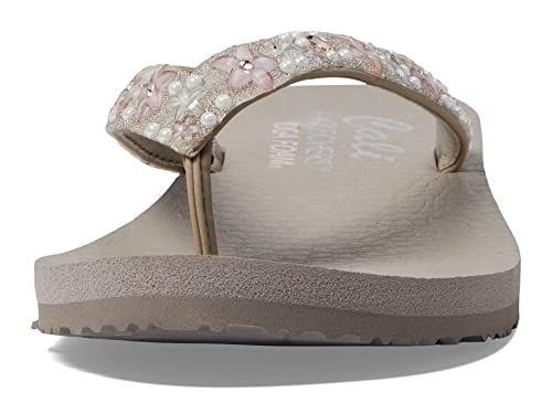 Skechers Damen Meditation-Tanzende Gänseblümchen Flipflop, Taupe, 36 EU von Skechers