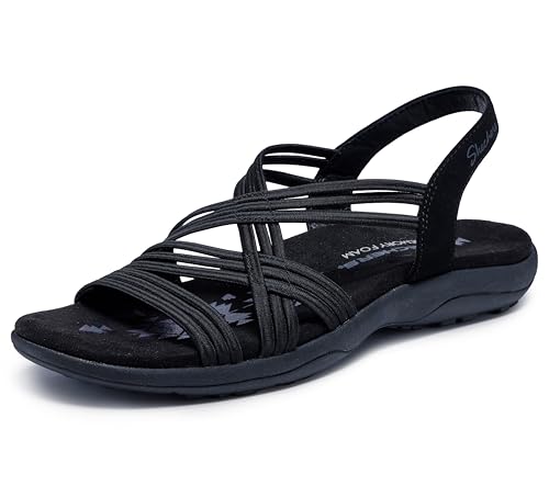 Skechers Damen Reggae Slim Simply Stretch Sandals, Black Gore, 38 EU von Skechers
