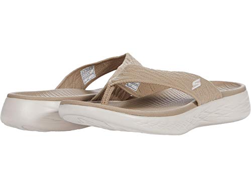 Skechers Damen ON-The-GO 600-SUNNY Flipflop, Taupe, 37 EU von Skechers