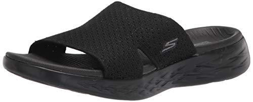 Skechers Damen ON-The-GO 600 Stretch Knit Slide Schiebe-Sandalen, schwarz, 42 EU von Skechers