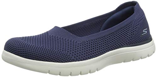 Skechers Damen On-the-go Flex Wonderous Pumps, Navy Textile Trim, 40 EU von Skechers