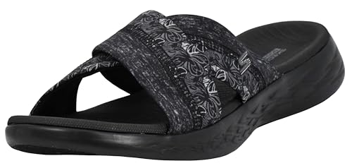 Skechers Damen On-The-go 600-Monarch Schiebe-Sandalen, Schwarz/Schwarz, 38 EU von Skechers