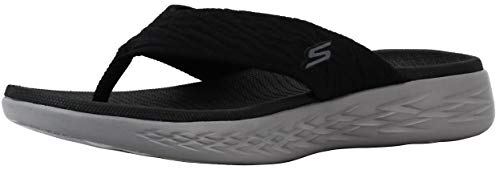 Skechers Damen On The Go Flip-Flop, schwarz/grau, 38 EU Weit von Skechers