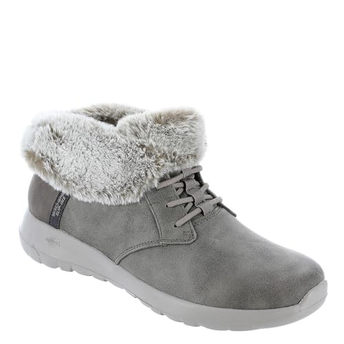 Skechers Damen On-The-Go Joy Cozy Charm Stiefelette, Dark Taupe Textile, 42 EU von Skechers