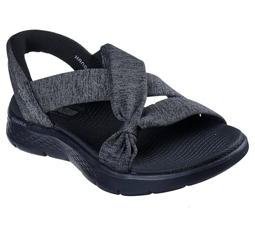 Skechers Damen On-The-go Walk Flex Peyton Hands Free Slip-ins Flache Sandale, schwarz/grau, 37 EU von Skechers