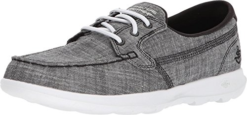 Skechers Damen Go Walk Lite – 15433 Bootsschuh, schwarz/weiß, 35 EU von Skechers