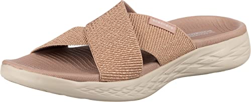 Skechers Damen On-The-go 600-Glistening Schiebe-Sandalen, Rose Gold, 35 EU von Skechers