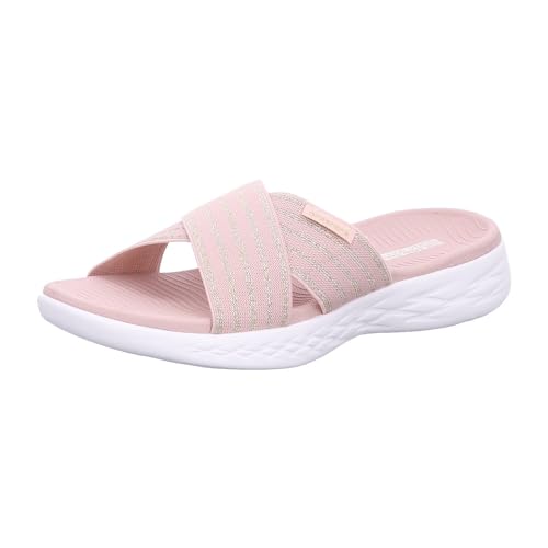 Skechers Damen On-The-go 600-Crossband Slide Schiebe-Sandalen, Rose, 39 EU von Skechers