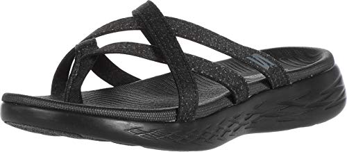 Skechers Damen ON-The-GO 600 Dainty Sandalen, Black/Gray Textile, 40 EU von Skechers