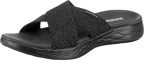 Skechers Damen Sandalen, Black Textile, 41 EU von Skechers