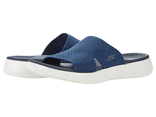 Skechers Damen On-The-go 600 Stretch Knit Slide Schiebe-Sandalen, Marineblau, 41 EU von Skechers