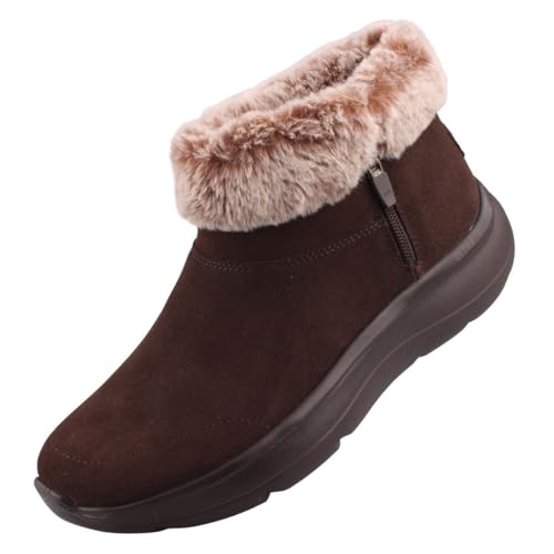 Skechers Damen On-The-Go Encore Snow-Capped Stiefelette, Chocolate Suede, 37 EU von Skechers