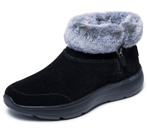 Skechers Damen On-The-Go Encore Snow-Capped Stiefelette, Black/Gray Suede, 37 EU von Skechers