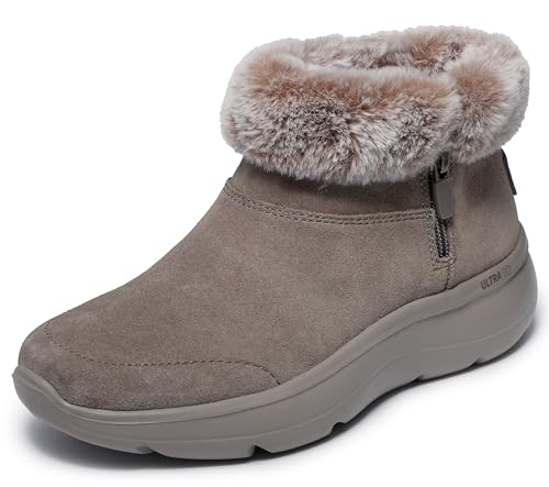 Skechers Damen On-The-Go Encore Snow-Capped Stiefelette, Dark Taupe Suede, 36 EU von Skechers