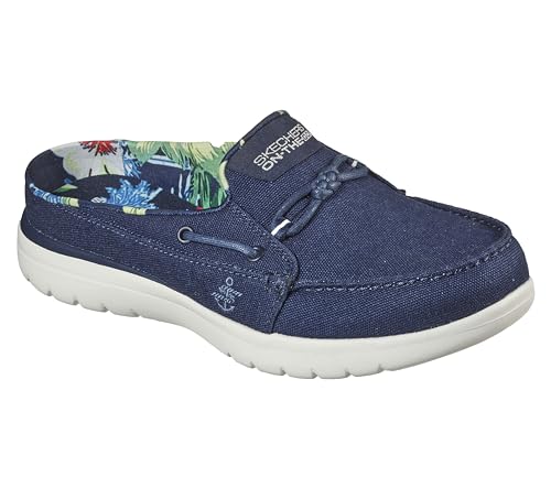 Skechers Damen On-The-go Flex-Salzwasser Bootsschuh, Marineblau, 39.5 EU Schmal von Skechers