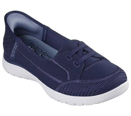 Skechers Damen On-The-go Flex-Top Notch Flacher Slipper, Marineblau/Grau, 37.5 EU von Skechers