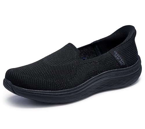 Skechers Damen On-The-go Max Cushioning Lite Aura Slipper, Schwarz/Schwarz, 38.5 EU von Skechers